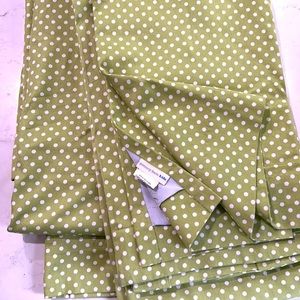 Pottery Barn Kids Lime Green & White Polka Dot Curtains 84” Length- 2  Panels